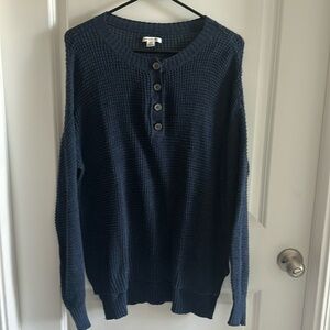 American Eagle Long Sleeve Sweater Shirt Navy Blue Size S
